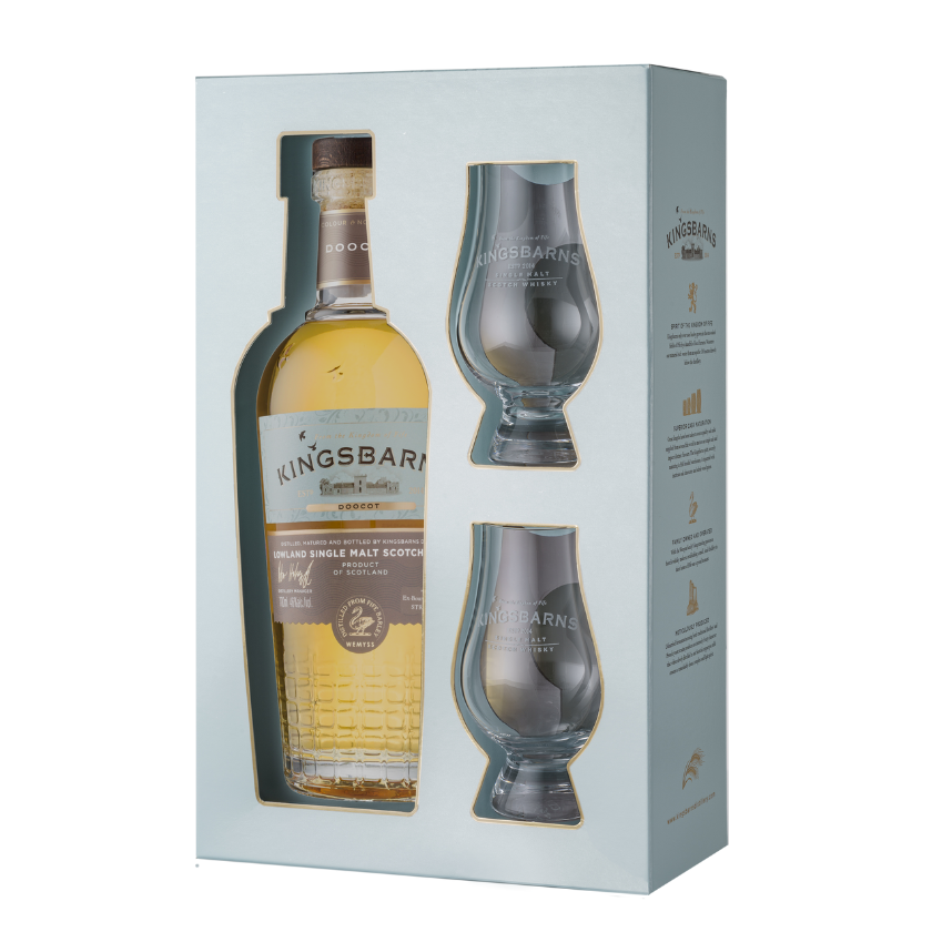 Doocot Gift Pack - 70cl Bottle & 2 Crystal Glencairn Glasses